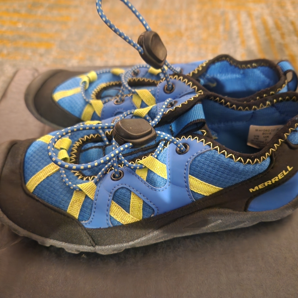 Merrell Kids Blue and Yellow Adventure Shoes - KIDS SIZE 3M